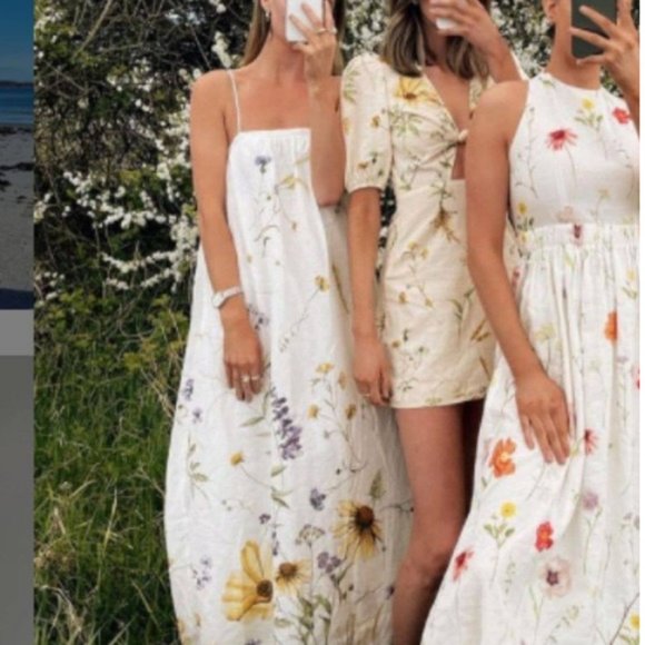 LAST DAY - H&M Wildflower Linen Blend Floral Dress - Picture 3 of 10